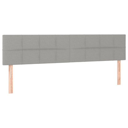Giroletto a Molle con Materasso Grigio Chiaro 200x200cm Tessuto | homemem39