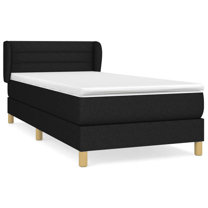 Giroletto a Molle con Materasso Nero 80x200 cm inTessuto | homemem39