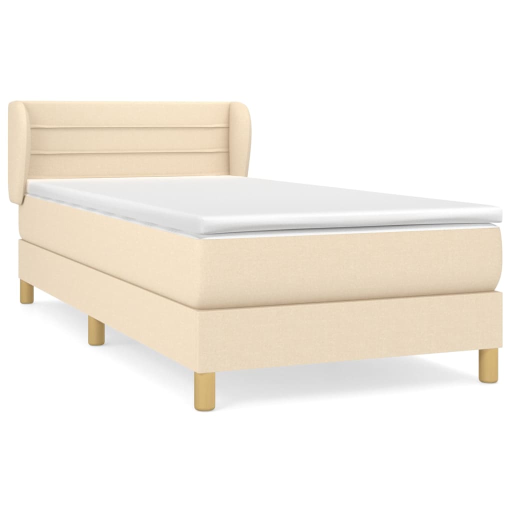 Giroletto a Molle con Materasso Crema 80x200 cm inTessuto | homemem39