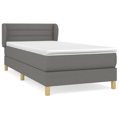 Giroletto a Molle con Materasso Grigio Scuro 100x200 cm Tessuto | homemem39