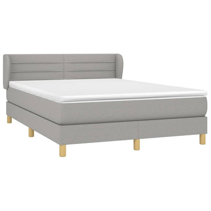 Giroletto a Molle con Materasso Grigio Chiaro 140x200cm Tessuto | homemem39