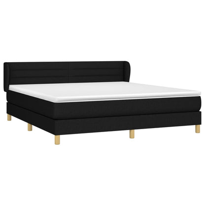 Giroletto a Molle con Materasso Nero 160x200 cm in Tessuto | homemem39