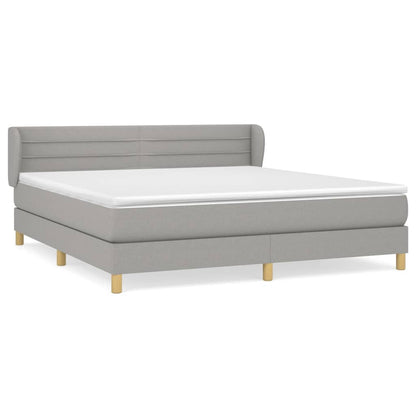 Giroletto a Molle con Materasso Grigio Chiaro180x200 cm Tessuto | homemem39