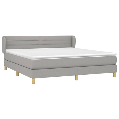 Giroletto a Molle con Materasso Grigio Chiaro180x200 cm Tessuto | homemem39