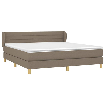 Giroletto a Molle con Materasso Tortora 180x200 cm in Tessuto