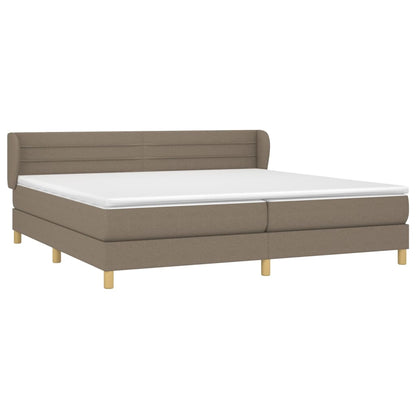 Giroletto a Molle con Materasso Tortora 200x200 cm in Tessuto | homemem39