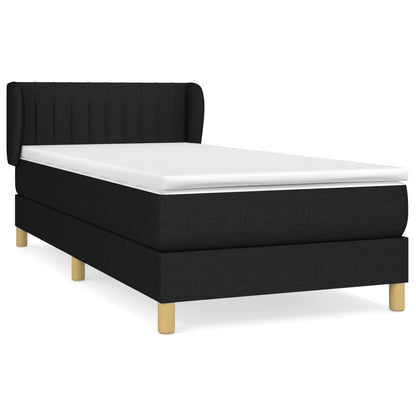 Giroletto a Molle con Materasso Nero 100x200 cm in Tessuto | homemem39