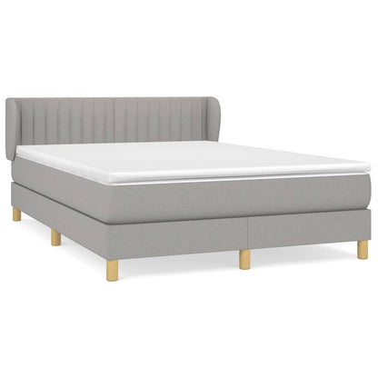 Giroletto a Molle con Materasso Grigio Chiaro 140x190cm Tessuto | homemem39