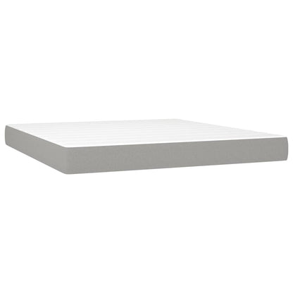 Giroletto a Molle con Materasso Grigio Chiaro160x200 cm Tessuto | homemem39