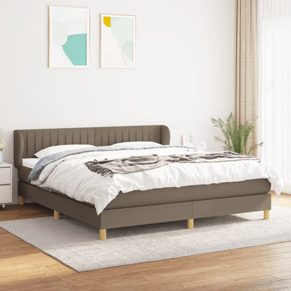 Giroletto a Molle con Materasso Tortora 160x200 cm in Tessuto | homemem39