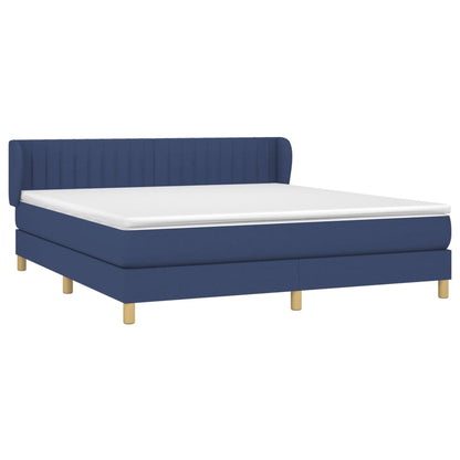Giroletto a Molle con Materasso Blu 160x200 cm in Tessuto | homemem39