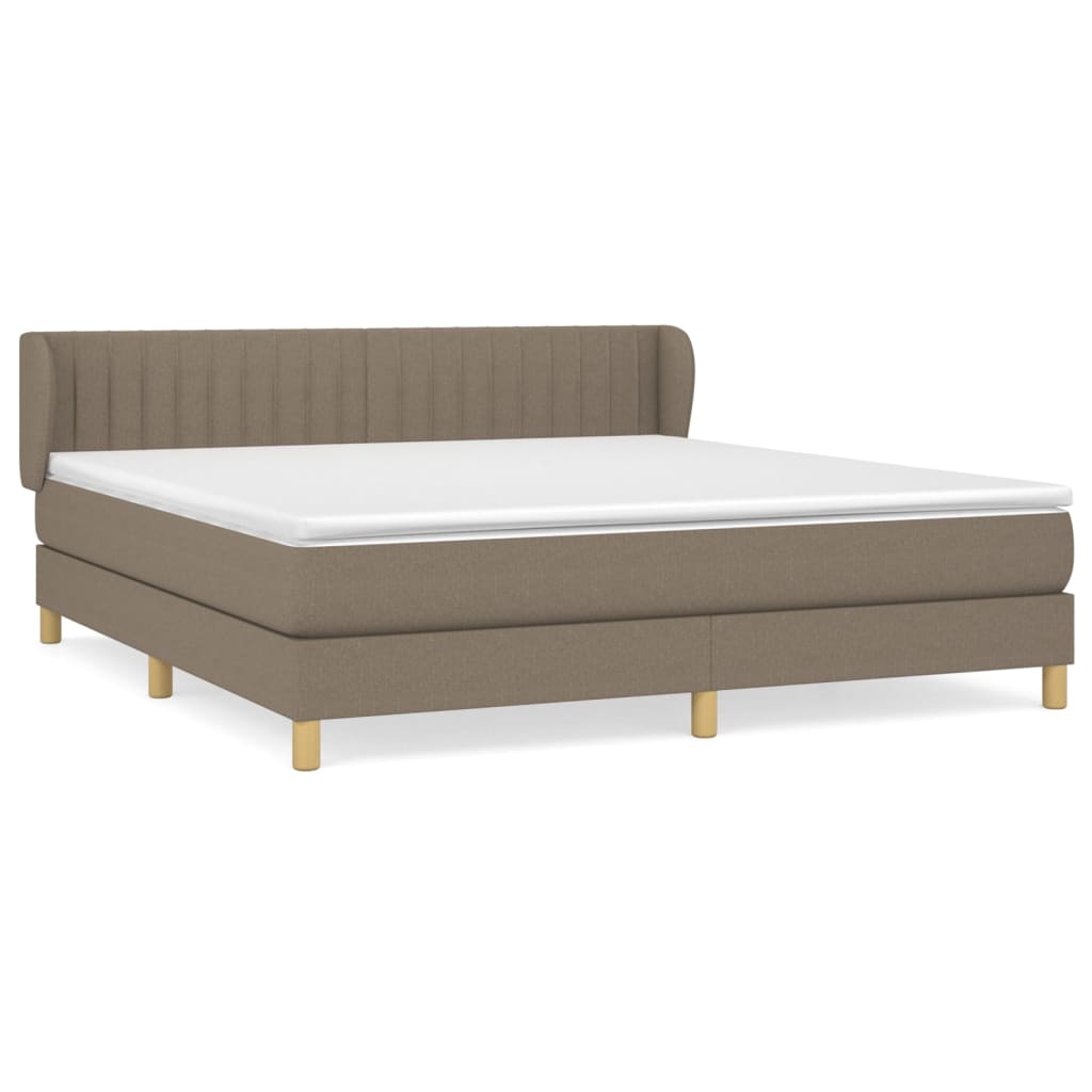 Giroletto a Molle con Materasso Tortora 180x200 cm in Tessuto | homemem39