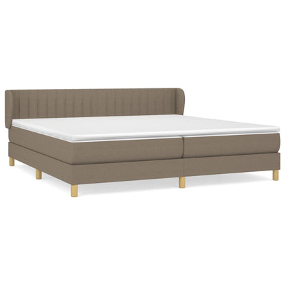 Giroletto a Molle con Materasso Tortora 200x200 cm in Tessuto | homemem39