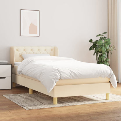 Giroletto a Molle con Materasso Crema 80x200 cm inTessuto | homemem39