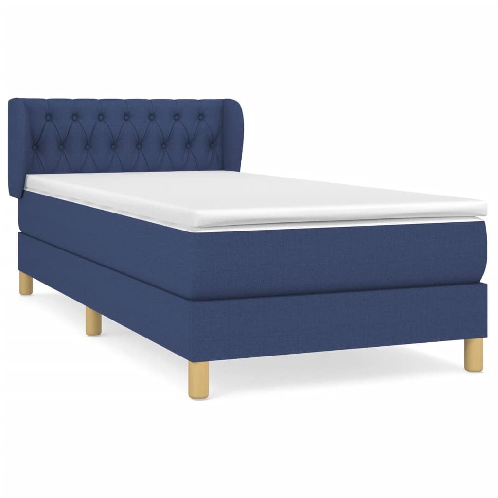 Giroletto a Molle con Materasso Blu 90x190 cm in Tessuto | homemem39