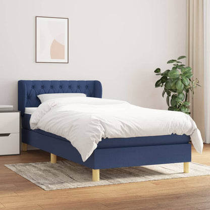 Giroletto a Molle con Materasso Blu 100x200 cm in Tessuto | homemem39