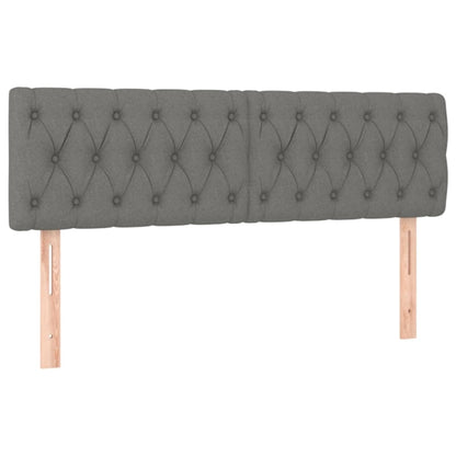 Giroletto a Molle con Materasso Grigio Scuro 140x190 cm Tessuto | homemem39