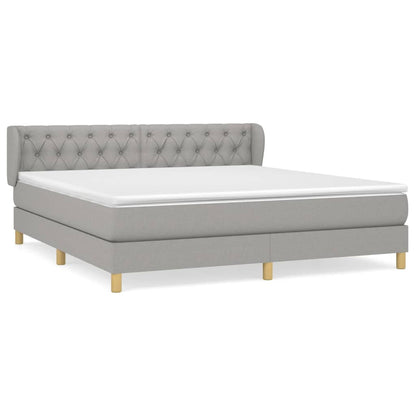 Giroletto a Molle con Materasso Grigio Chiaro160x200 cm Tessuto | homemem39
