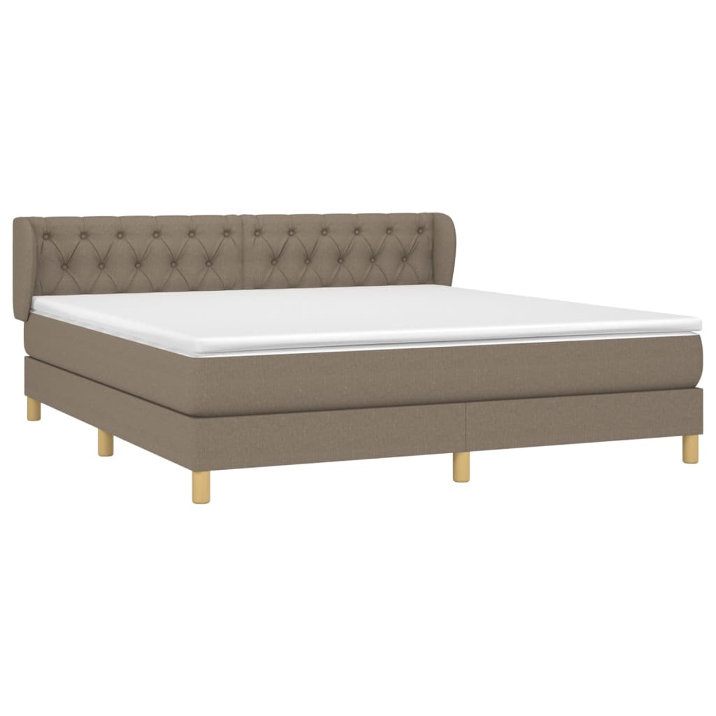 Giroletto a Molle con Materasso Tortora 160x200 cm in Tessuto | homemem39