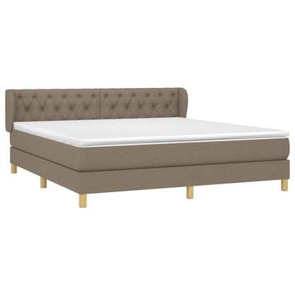 Giroletto a Molle con Materasso Tortora 160x200 cm in Tessuto | homemem39