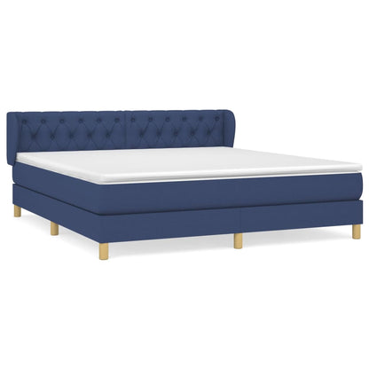 Giroletto a Molle con Materasso Blu 160x200 cm in Tessuto | homemem39