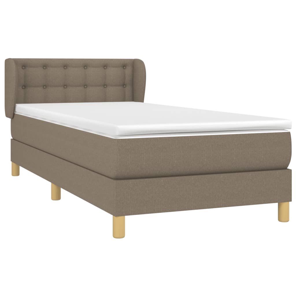 Giroletto a Molle con Materasso Tortora 90x190 cm in Tessuto | homemem39