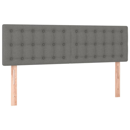 Giroletto a Molle con Materasso Grigio Scuro 140x200cm Tessuto | homemem39