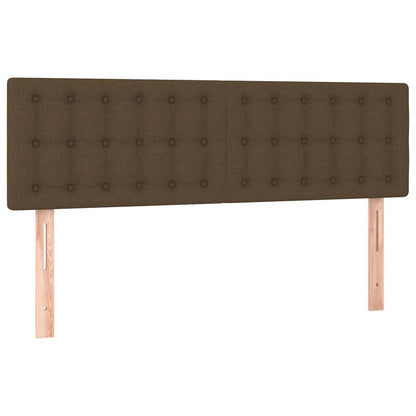 Giroletto a Molle con Materasso Marrone Scuro 140x200cm Tessuto