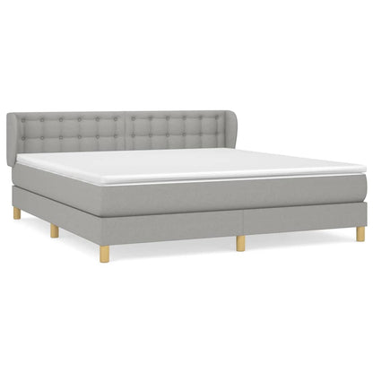 Giroletto a Molle con Materasso Grigio Chiaro180x200 cm Tessuto | homemem39