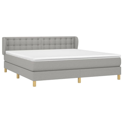 Giroletto a Molle con Materasso Grigio Chiaro180x200 cm Tessuto | homemem39