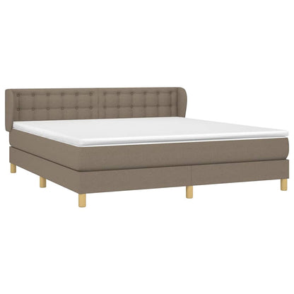 Giroletto a Molle con Materasso Tortora 180x200 cm in Tessuto