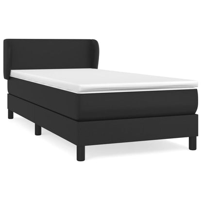 Giroletto a Molle con Materasso Nero 80x200 cm in Similpelle | homemem39