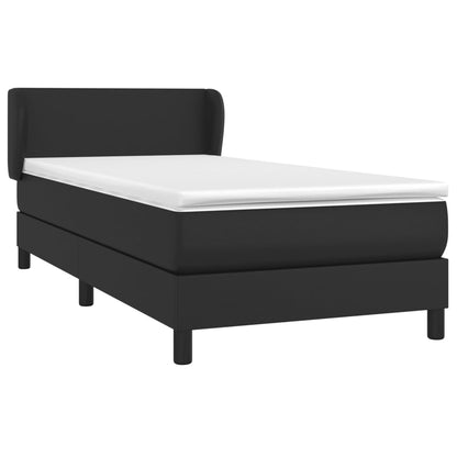 Giroletto a Molle con Materasso Nero 80x200 cm in Similpelle | homemem39