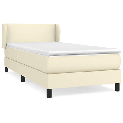 Giroletto a Molle con Materasso Crema 80x200 cm in Similpelle
