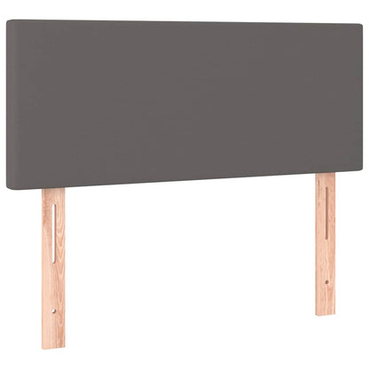Giroletto a Molle con Materasso Grgio 80x200 cm in Similpelle