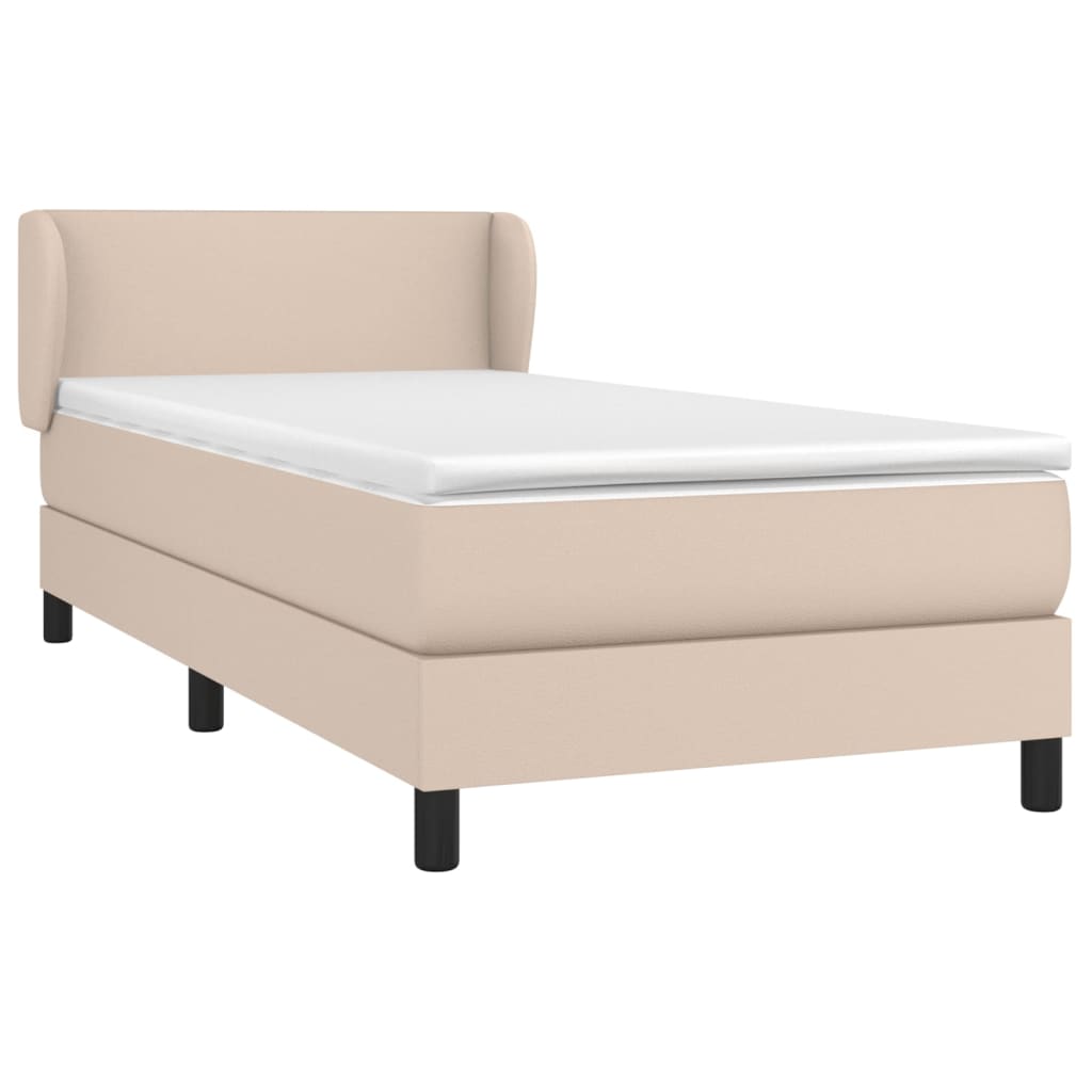 Giroletto a Molle con Materasso Cappuccino 80x200 cm Similpelle | homemem39