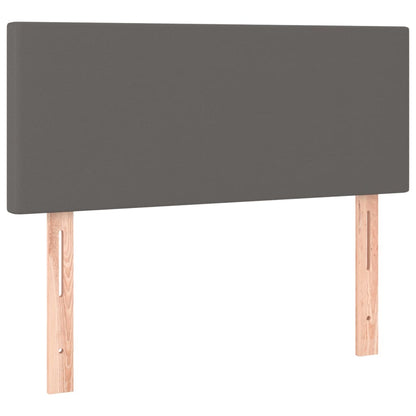 Giroletto a Molle con Materasso Grigio 100x200 cm in Similpelle | homemem39