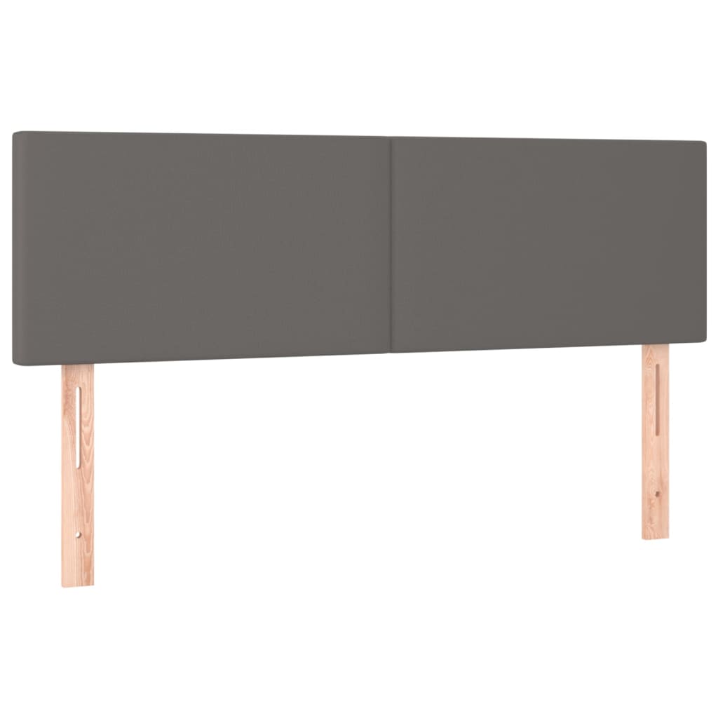 Giroletto a Molle con Materasso Grigio 140x190 cm in Similpelle | homemem39