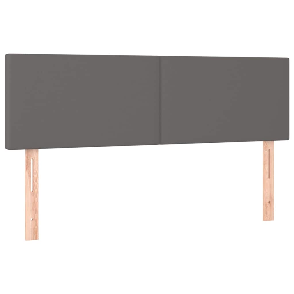 Giroletto a Molle con Materasso Grigio 140x190 cm in Similpelle