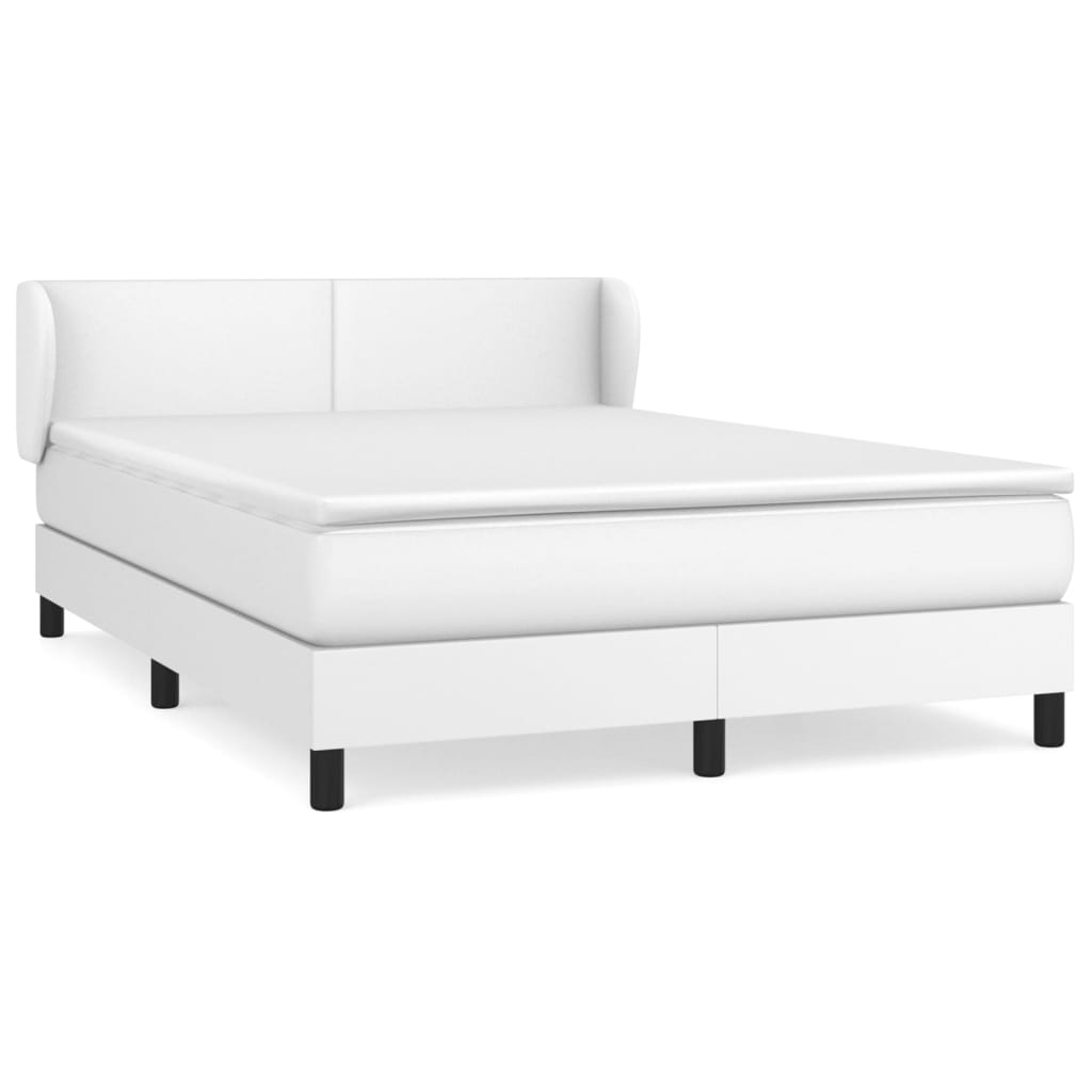 Giroletto a Molle con Materasso Bianco 140x200 cm in Similpelle | homemem39