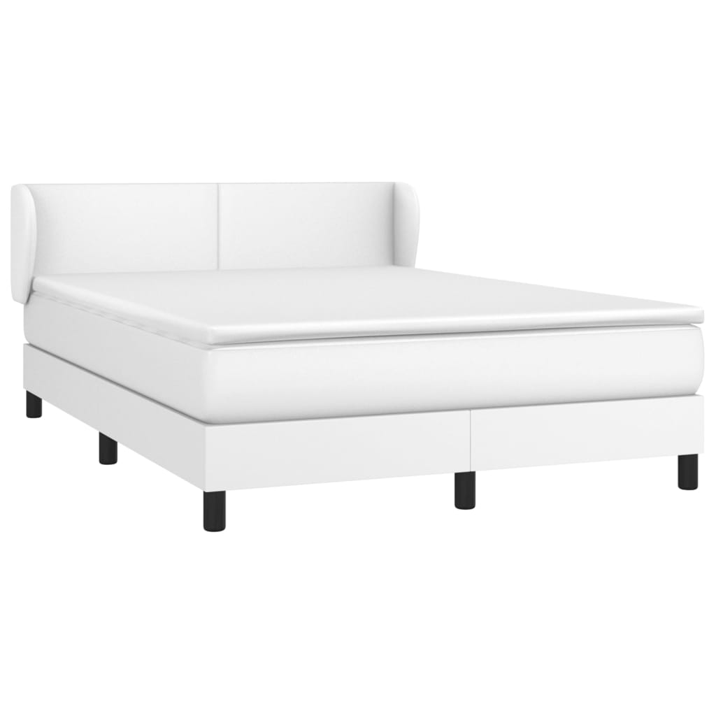 Giroletto a Molle con Materasso Bianco 140x200 cm in Similpelle | homemem39