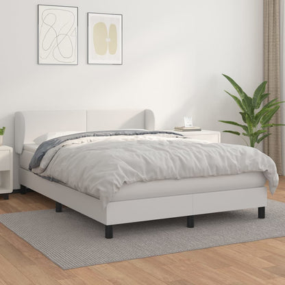 Giroletto a Molle con Materasso Bianco 140x200 cm in Similpelle | homemem39