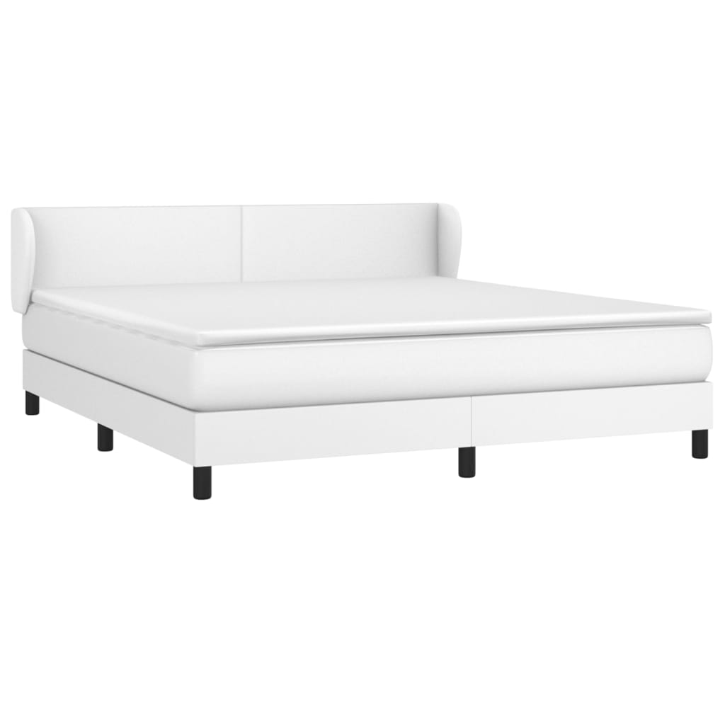 Giroletto a Molle con Materasso Bianco 180x200 cm in Similpelle | homemem39