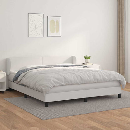 Giroletto a Molle con Materasso Bianco 180x200 cm in Similpelle