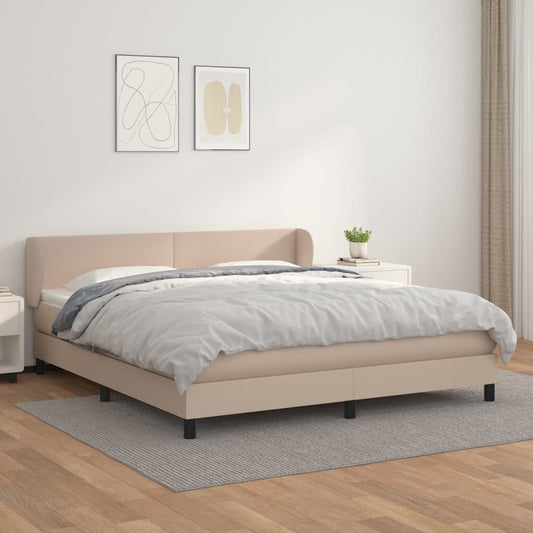 Giroletto a Molle con Materasso Cappuccino 180x200cm Similpelle | homemem39