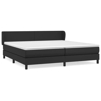 Giroletto a Molle con Materasso Nero 200x200 cm in Similpelle | homemem39