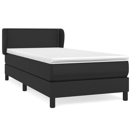 Giroletto a Molle con Materasso Nero 90x190 cm in Similpelle | homemem39