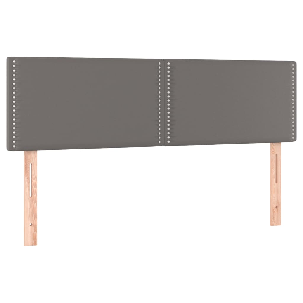 Giroletto a Molle con Materasso Grigio 140x190 cm in Similpelle | homemem39