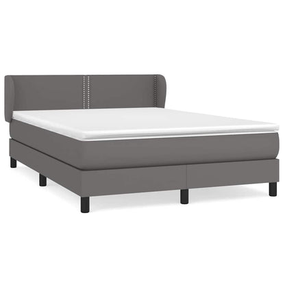 Giroletto a Molle con Materasso Grigio 140x200 cm in Similpelle