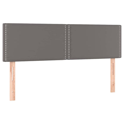 Giroletto a Molle con Materasso Grigio 140x200 cm in Similpelle